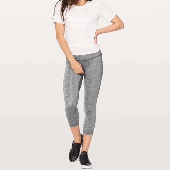 LULULEMON Wunder under crop iii heathered black - Picture 1 of 7